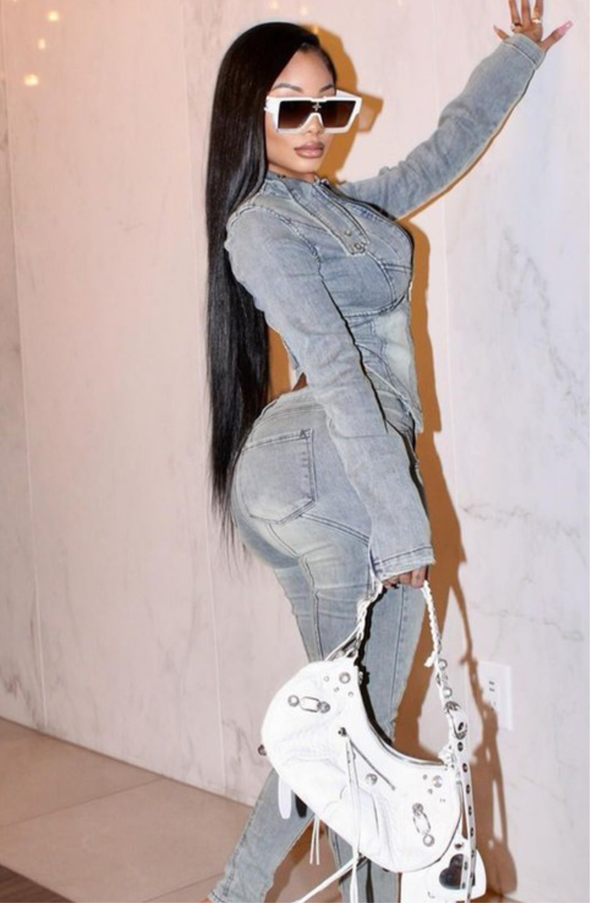 "Stephanie Please" Denim Set