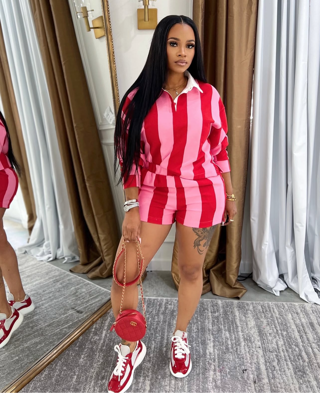 "Nila Stripes" Short Set