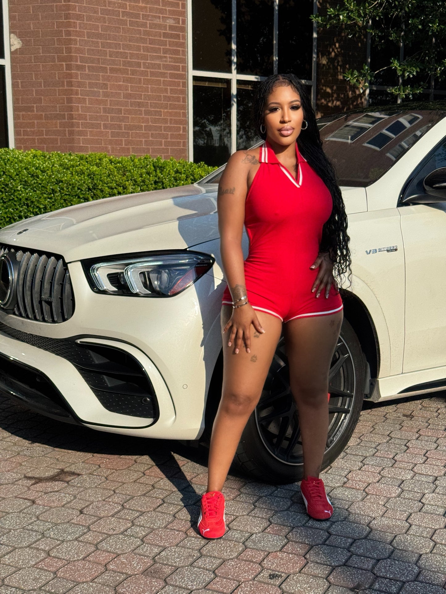 "Red Spice" Romper