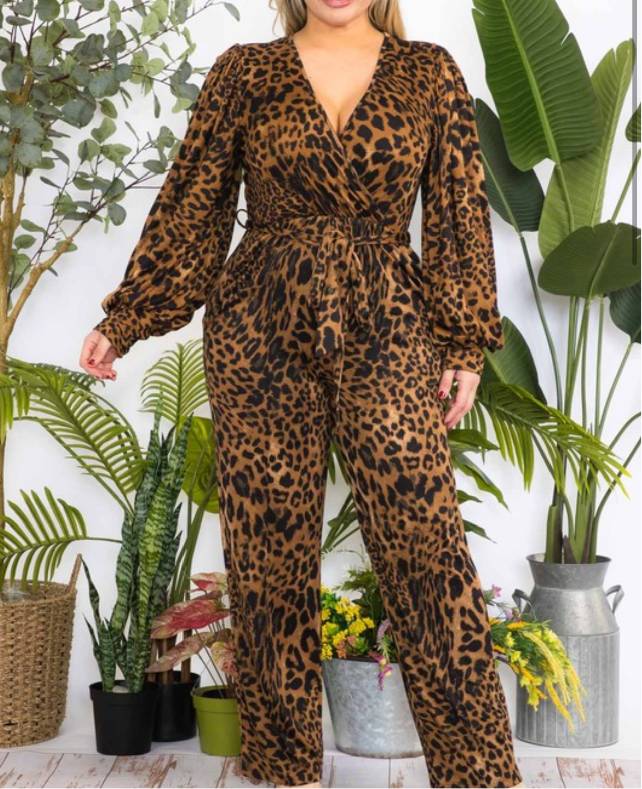 "Mia" Cheetah Print Jumpsuit