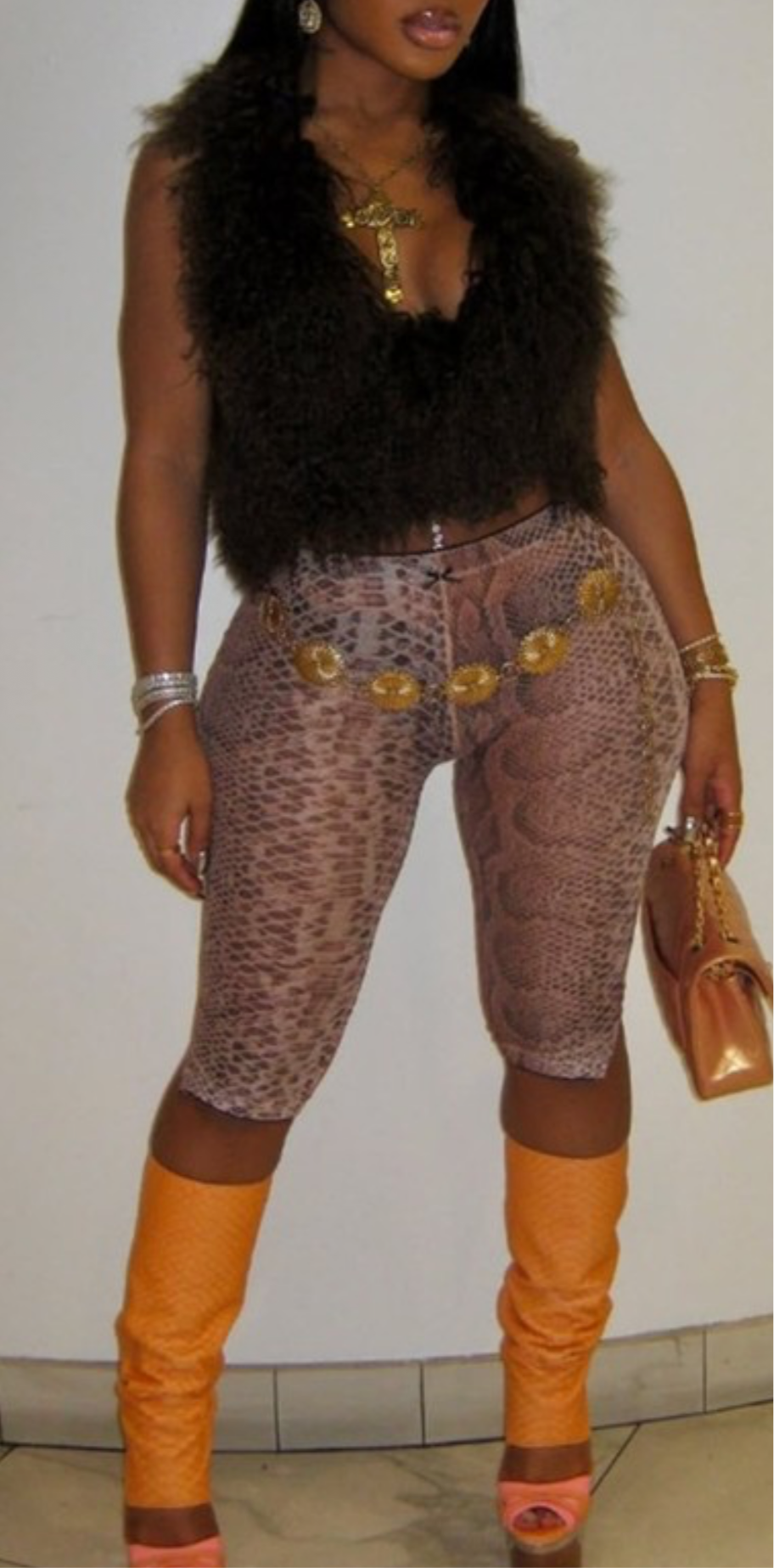 "Wayda Skin" Mesh Capri