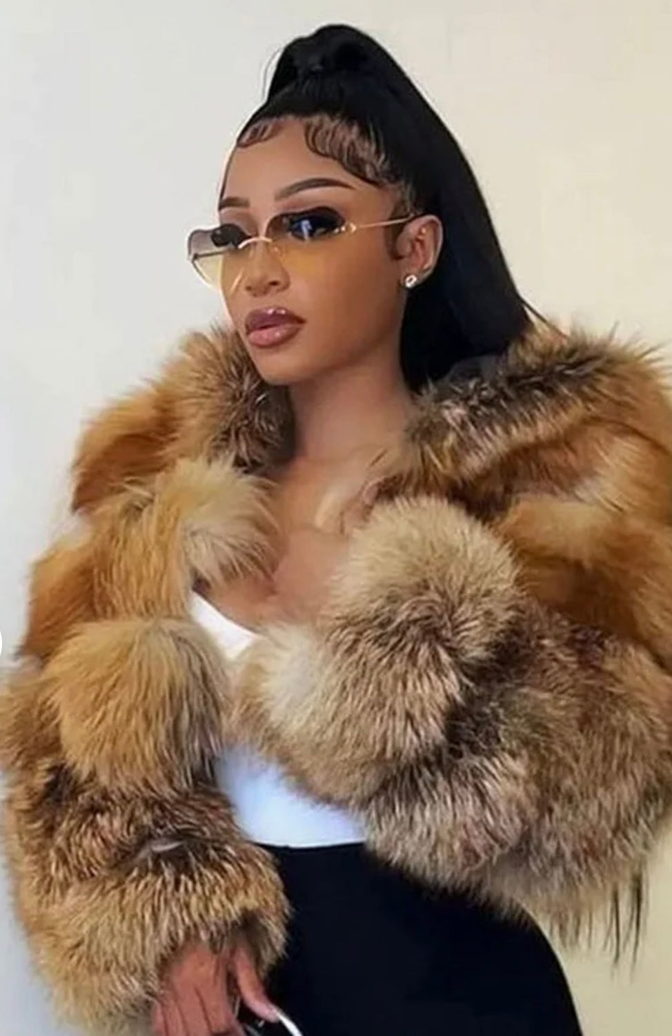 "Fur Baby" Cropped Coat