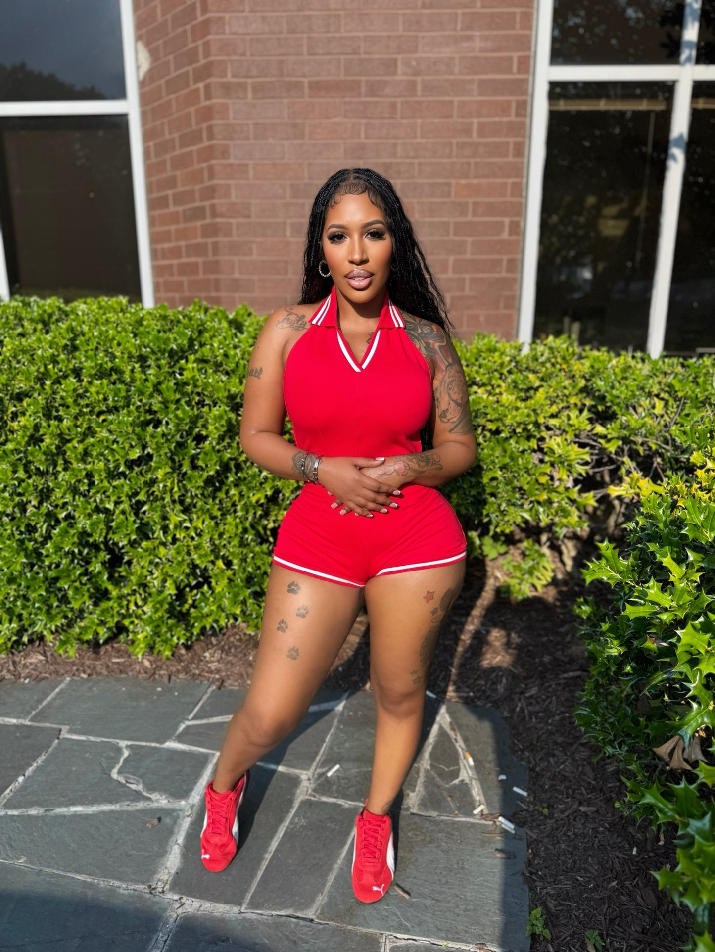 "Red Spice" Romper